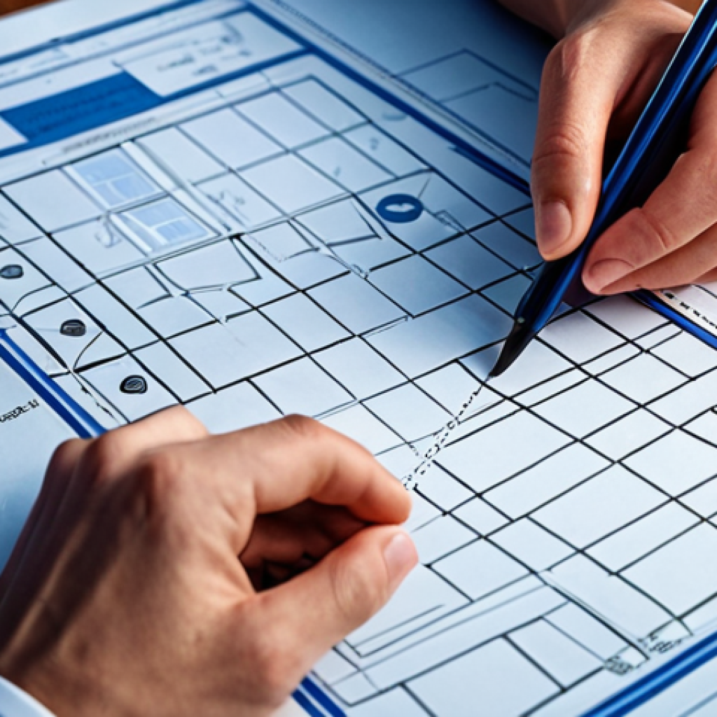 **A person creating a blueprint, clearly defining career goals with a SMART framework.**