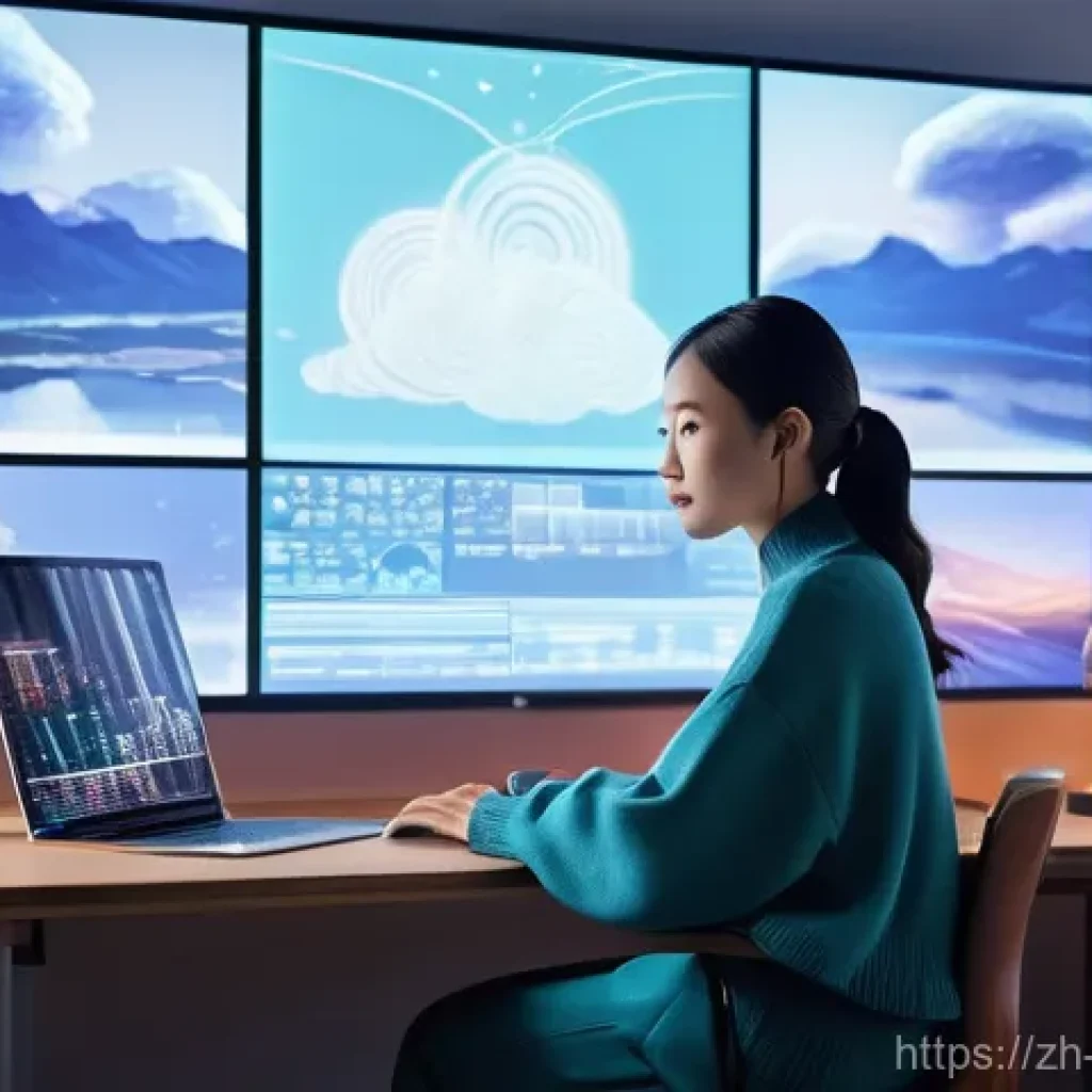 미술문화기획사의 프리랜서 생존 전략 - A female digital artist, in her late 20s, wearing stylish and comfortable work-from-home attire like...