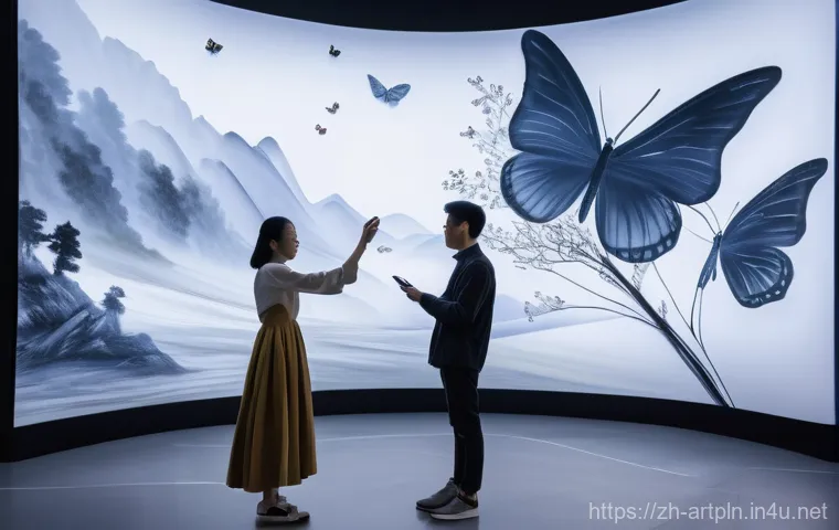 미술문화기획사의 직무 관련 국제 협력 사례 - A diverse group of five young adults from different cultural backgrounds (e.g., East Asian, European...