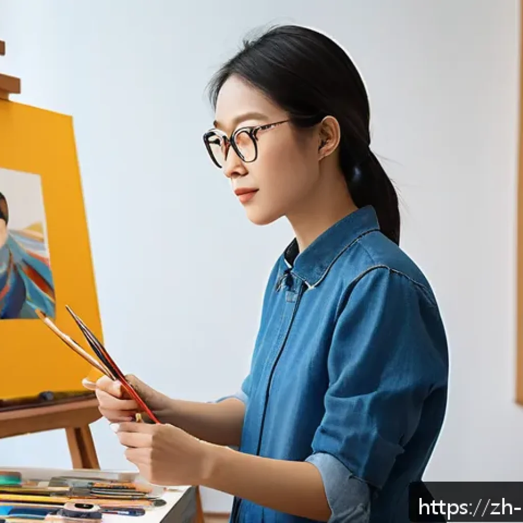 미술문화기획사의 해외 워크숍 참가 후기 - A vibrant multicultural art workshop scene set in a modern studio, featuring diverse international a...
