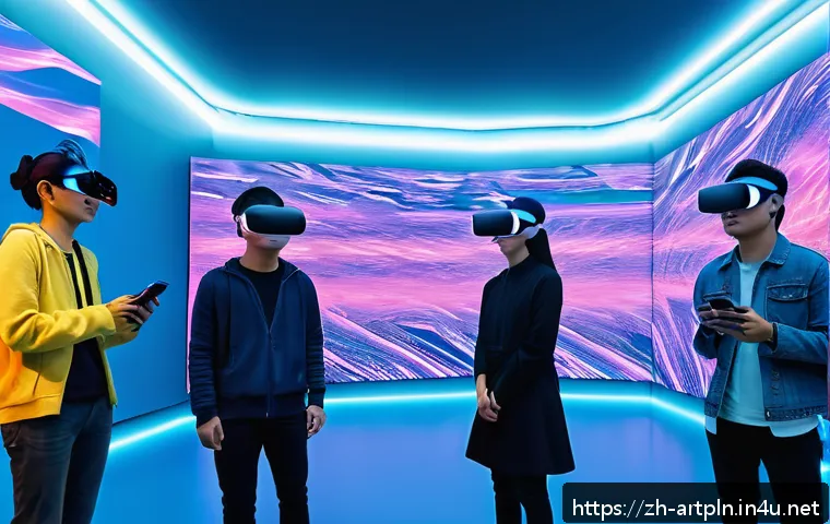 미술문화기획사의 직업 전망과 미래 - A futuristic cultural art exhibition blending virtual reality and augmented reality technologies, sh...