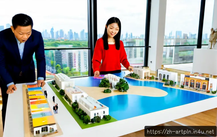 미술문화기획사의 업계 성장 가능성 - Photorealistic modern art and cultural planning agency team in a bright contemporary studio, diverse...